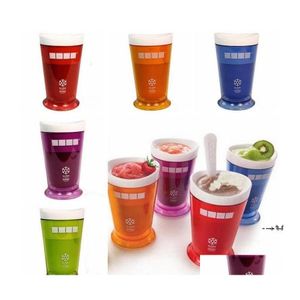 IJsgereedschap 5 kleuren Creative Fruit Juice Cup zand Slush Shake Maker Slushy Milkshake Smoothie RRB12986 Drop Delivery Home Gard Otkry