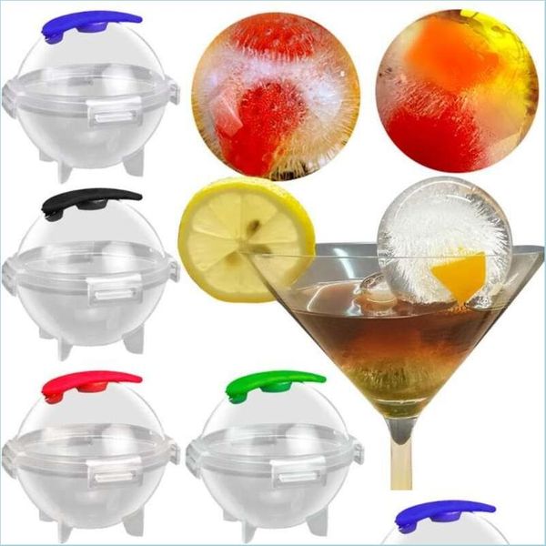 Herramientas de helado 5 cm Herramienta de bola redonda Molde de cubitos de hielo DIY Fabricante de crema Mod de plástico Bandeja de whisky para bar Accesorios de gadgets de cocina SN4191 DHW8N