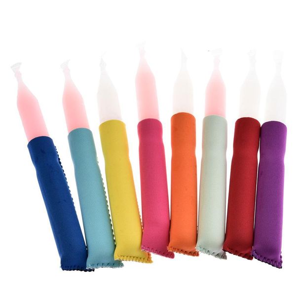 Outils de crème glacée 8pcs / set outils colorés porte-popsicle en néoprène Zer pôle glacé crème de protection de manchon de sucette glacée pour l'approvisionnement de fête Drop D Dhnmd