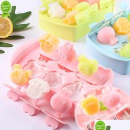 Ijs Gereedschap Cartoon Popsicle Mold Cube Maker Lade Mod Voor Party Bar Keuken Pop Drop Levering Thuis Tuin Dineren Dhmnd