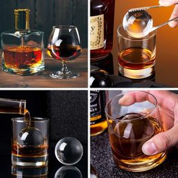 Ice Cream Tools Clear Ice Ball Maker Silicone Ice Cube Maker Whiskey Tray Sphere Crystal Clear 2.35 Inch Whisky Transparant Ronde Ice Box Mold 230704