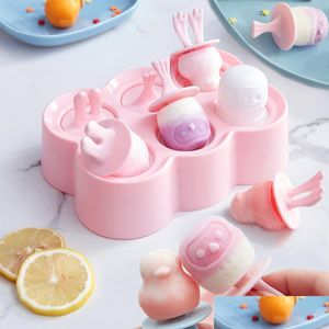 IJs gereedschap Cr￨me Sile Molds Popsicle met deksel diy mal ijs kubus maker candy bar pop mod keuken accessoires 220610 drop leveren dhkcs