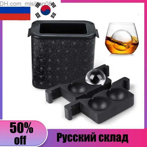 Herramientas de helado Herramientas de helado Fabricante de bolas de whisky Bandeja de cubo de silicona transparente Esfera Cristal 235 pulgadas Molde de caja redonda transparente 230412 Z230630