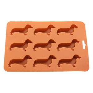 Ice Cream Tool Ice Cube Silicone Tray Molds Trays Dog Mold Chocolate Texshund gevormd Baking Candy Lid Jelly Mini Maker Fondant Puppy Release Z0308