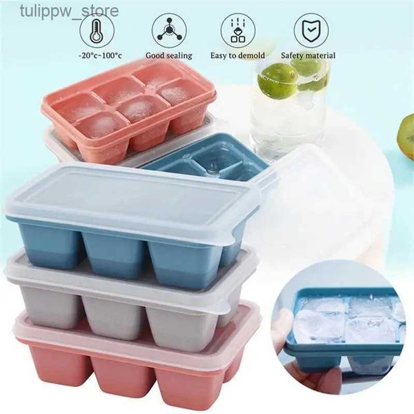 Herramientas para helados Mini bloque de hielo de silicona con tapa Modelo Bar Fiesta Reutilizable Segura Bandeja de silicona no tóxica Molde para bloques de hielo Bloque de hielo con tapa extraíble L240319