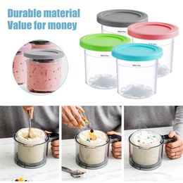 Ice Cream Tools Pints ​​Cup voor Ninja NC299AM C300S -serie Dessert Sorbet Gelato Yoghurt Container Storage Food Freezer 230520