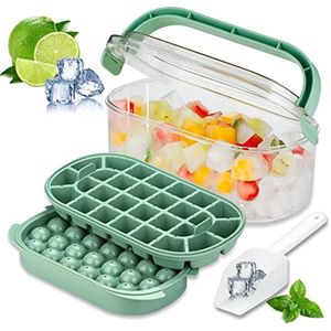 IJsgereedschap Draagbare 2-in-1 ijsblokjesvorm en opbergdoos met handvat Hoge capaciteit 54 sleuven Ice Ball Ice Maker Summer Kitchen Tools 230707