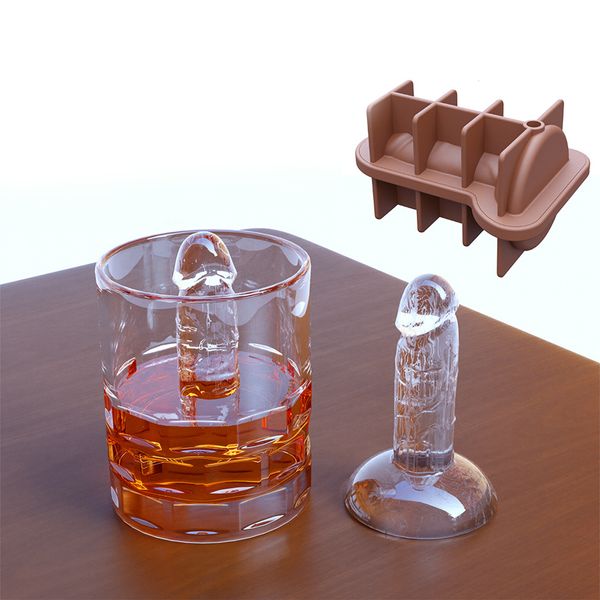 Outils de crème glacée Sexy 3d Moule à glace Cube Plateau Savon Bougie Moules en silicone Homme drôle Forme génitale pour Whisky Cocktail Jus Savon Gadgets de cuisine 230715