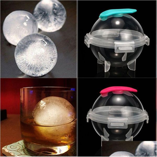 Crème Glacée Outils Sile Round Hockey Moule Creative En Plastique Whisky Cocktail Cube Ball Maker Mod Cuisine Bar Boire Fournitures Vt1584 Dr Dhplq