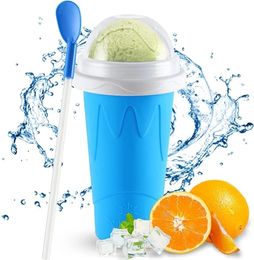 Ijs Gereedschap Siliconen Quickfrozen Maker Squeeze Cup Diy Zelfgemaakte Duurzaam Quick Cooling Slush Cups Milkshake Fles Smoothie 230627