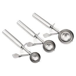 Outils De Crème Glacée En Acier Inoxydable Scoop Outil Cookie Glace Cuillère Boule Moule Yaourt Pâte Viande Pastèque Gadget De Cuisine 230711