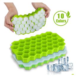 Herramientas de helado Herramientas de sublimación Reutilizable Sile Ice Cube Mould BPA Maker con tapa extraíble Inventario Venta al por mayor Drop Entrega Inicio Ga Dhvoc