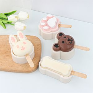 Outils de crème glacée Été Produits de cuisine exclusifs Moule à crème glacée en silicone Moule à popsicle Outils pour animaux de bricolage utilisés pour le dessert aux fruits de mariage 230512