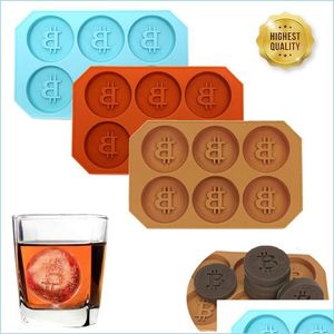 Ice Cream Tools Tools 6 Chocolate Sile Bitcoin Mold Ice Cube Fondant Patisserie Candy Cake Mode Decoratie Wolken Bakaccessoires Dhnip
