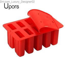 Outils de crème glacée upors 4 10 chambres en silicone popsicle moule alimentaire de qualité glaçage ménage congelé la machine de fabrication de crème glacée exempte de bisphénol un q240425