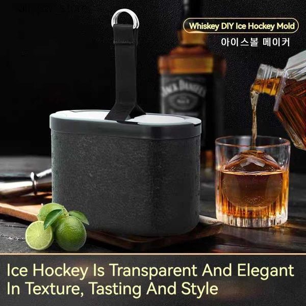 Herramientas para helados Whisky Ice Ball Maker Molde de silicona transparente para hacer cubitos de hielo Esfera Bandeja para cubitos Molde grande Caja de hielo redonda de 2,4 pulgadas Molde L240319