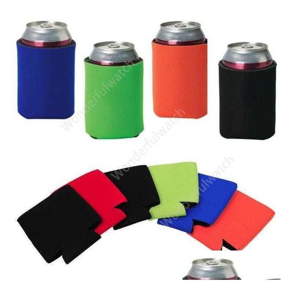 Herramientas de helado Venta al por mayor 330 ml Cerveza Cola Bebida Can Holders Bolsa Mangas de hielo Zer Pop Koozies 12 Color Daw334 Entrega de gota Home Garden DHH2A