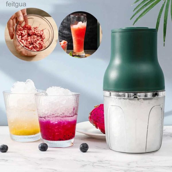 Trituradoras de hielo Máquinas de afeitar 1000 ML Picadora de carne eléctrica multifunción Picadora de hielo Girar Prensa de ajo Trituradora Cortador de verduras Cocina Accesorios de cocina YQ240130