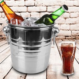 Ice Cube Maker pour KTV Bar Kitchen Party Barware Champagne Wine Beer Beaut 5L Bodet de bière à vin en acier inoxydable 240407