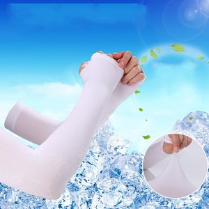 Mangas de tela de hielo para brazo, seda de hielo de verano, Unisex, manga de montar, deportes, protección UV, correr, ciclismo, conducir, mangas de hielo