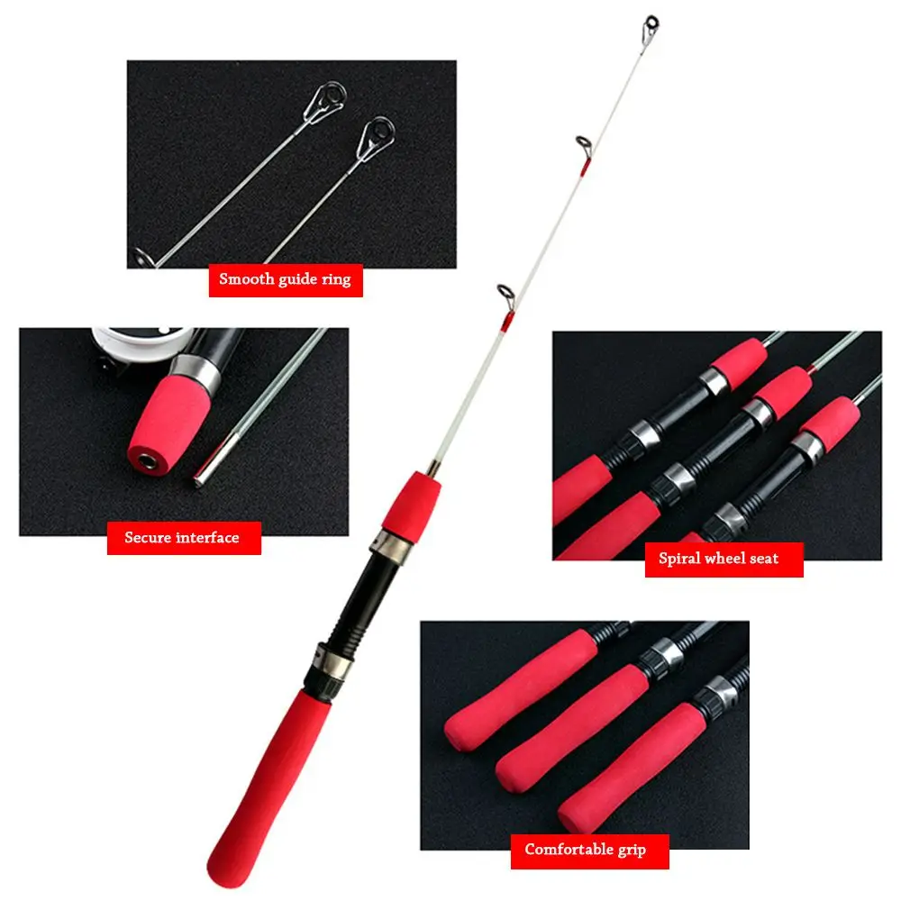 Ice Fishing Rods Winter Fishing Reels Outdoor Tackle Pole Portable Fishing Tackle Accessories