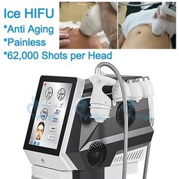 Ice hifu ultrasone gezichtsmachine schoonheidsapparatuur gezicht body tillen huidverstrakking met 9 cartridges