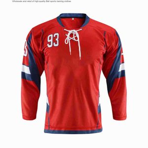 Ice Hockey Uniform Mens and Womens Competition Training Training Training Breathable Séchant de la couleur de séchage rapide Jersey à manches longues