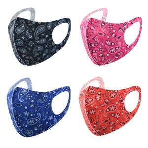 Masque de glace anti-poussière visage couverture PM2.5 respirateur anti-poussière anti-bactérien lavable réutilisable glace soie coton masques adulte enfant en stock