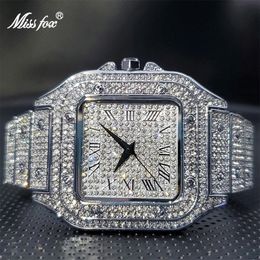 Ice Out Relogio Dro luxe plein diamant montres à Quartz pour hommes ou femmes classique élégant tendance montre étanche 240102