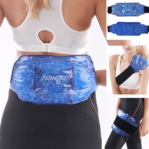 Pack de glace pour les blessures Soulagement de la douleur Gel réutilisable Pack froid Support de sport Taille du dos Genou Compression froide Thérapie Wrap Sac de glace 220812