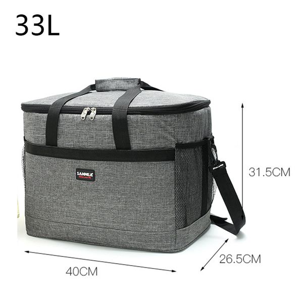 Packs de glace/sacs isothermes 33L sac de nourriture thermique sac à déjeuner sac isotherme alimentaire thermique enfants femmes hommes décontracté refroidisseur thermo sac de pique-nique 230411