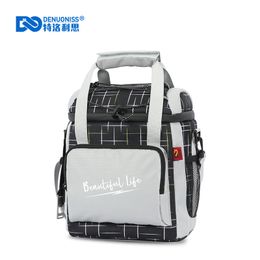 Bolsas de hielo/bolsas isotérmicas DENUONISS Bolsa enfriadora de leche 16 latas Comida portátil impermeable Picnic Bolsa de cerveza Almuerzo de trabajo para adultos Hombres Mujeres Bolsa de aislamiento 230710