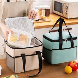 IJspakketten/isotherme zakken grote capaciteit camping thermische koelere tas lunchzak waterdichte oxford doek picnic geïsoleerde tas sac lunchbox picknick mand 230411