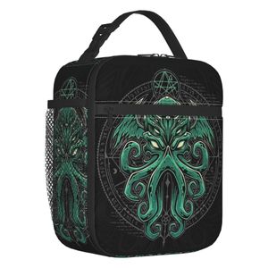 IJspakketten/isotherme tassen Lovecraft Great Cthulhu Geïsoleerde lunch Tote Bag Horror Monster Octopus Tentakel Herichte thermische koeler Bento Box Work School 230411