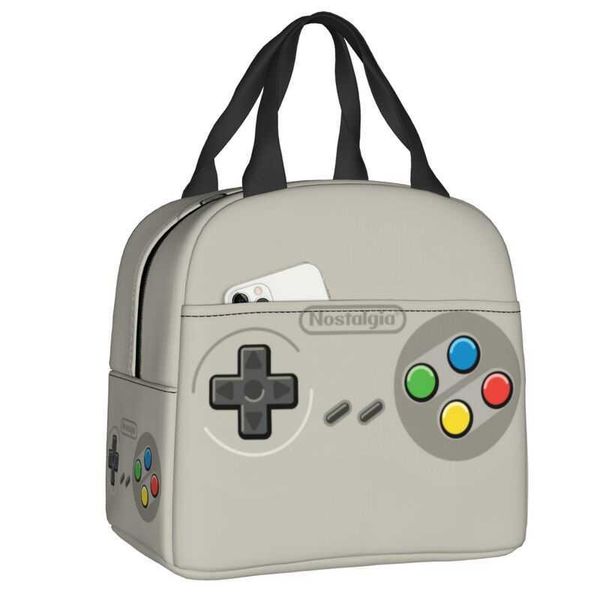 Packs de glace / sacs isothermes Retro Gamer Turbo Controller Portable Boîtes à lunch Multifonction Gamer Lover Cooler Thermique Alimentaire Isolé Lunch Bag Kids J230425