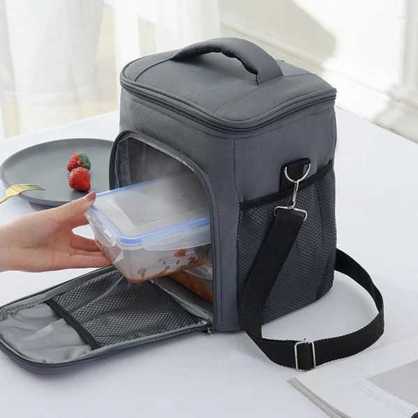 Packs de glace sacs isothermes isolés thermiques grandes femmes hommes pique-nique déjeuner Bento boîte voyages barbecue repas Zip Pack bandoulière fourre-tout organisateur