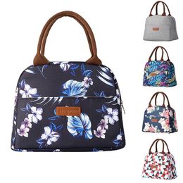 Ice packsisothermische zakken functionele patroon koelere lunchbox draagbare geïsoleerde oxford stoffen tas thermisch voedsel picknick voor vrouwen kinderen 221122 230210