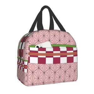 Ice PacksSacs isothermes Nezuko Kimono Sac à lunch isotherme pour femme et enfant Nourriture scolaire Demon Slayer Kimetsu No Yaiba Anime Cooler Thermal Lunch Box Tote 221101