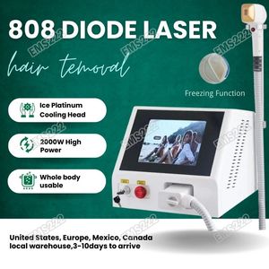 Ice Platinum 808 Tête de refroidissement laser à diode portable Platine Meilleurs résultats d'épilation Épilateur indolore à trois longueurs d'onde