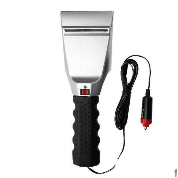 Grattoir à glace 12V électrique voiture chauffée mobile allume-cigare déneigement pelle pare-brise verre dégivrage outils propres livraison directe A Otqtu