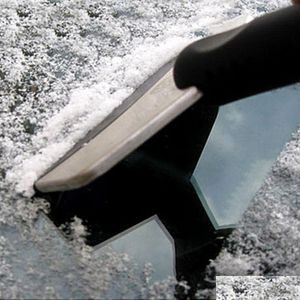 Raspador de hielo Extracción de pala de nieve inoxidable Herramienta limpia Vehículo de automóvil Moda y uso Eliminar entrega de gotas Automóviles Motocicletas Cuidado Cl Otewl