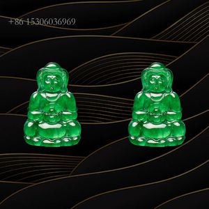 Sculpture de glace Certified Grade A Natural Green Top Quality Avalokitesvara Jadeite