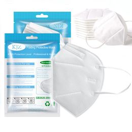 KN95 gezichtsmasker voor mannen vrouwen wit 5 laag maskers stofdicht ademende herbruikbare anti stof beschermende mond en neus facemask op voorraad