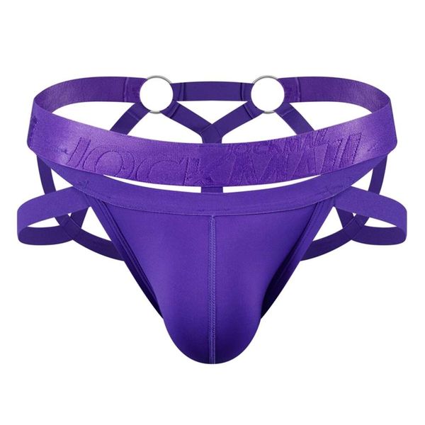 Tanga Sexy de seda de hielo para hombre, suspensorio erótico, Bondage, elevación de cadera, bolsa de ropa interior, arnés, lencería, calzoncillos Sissy huecos