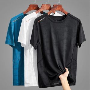 Ice Silk T Shirts Male 6xl 7xl 8xl 9xl T -shirt Korte mouw T -shirt Men Summer Cool Cool Quick Dry Mens Sporting Clothing 240520