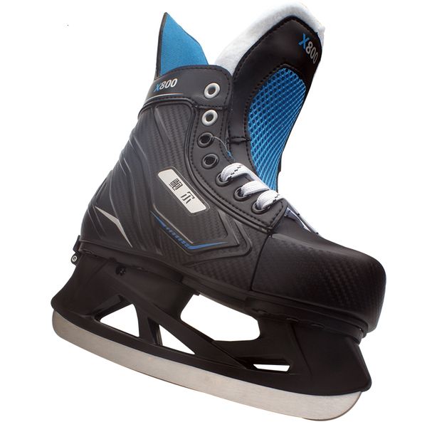 Patins à glace 1 paire chaussures de Hockey d'hiver balle thermique couteau lame de patinage respirant étanche pour femmes hommes enfant débutant 230717