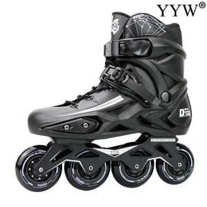 Skates de glace 4 roues en ligne patinage professionnel adulte roller skate chaussures rouleaux sneakom slalom vitesse gratuits de course femmes hommes patines l221014