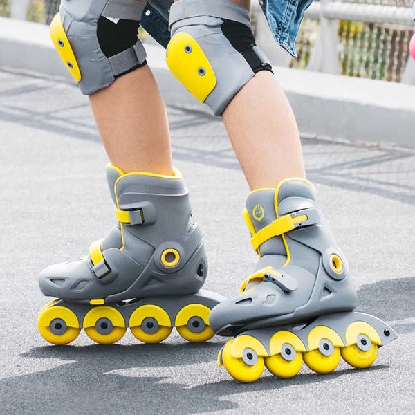 Schlittschuhe Einstellbare Größe Inline Mute Schuhe Für Kinder Junge Mädchen Pu 4 Räder Roller Kinder Turnschuhe Stiefel L221014