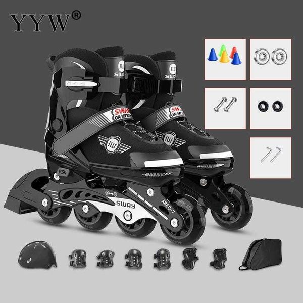 Patines de hielo Patines de ruedas para niños Zapatos de patines en línea ajustables Intermitente 82A 70m Ruedas Zapatillas de deporte para principiantes al aire libre para niños Niñas Rojo L221014