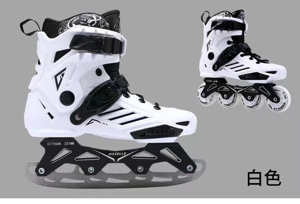 Skates de glace DualUse Détachable Hockey Blade Chaussures Thermal Inline Roller Patines Brestable Imperproof pour femmes hommes enfants 230717